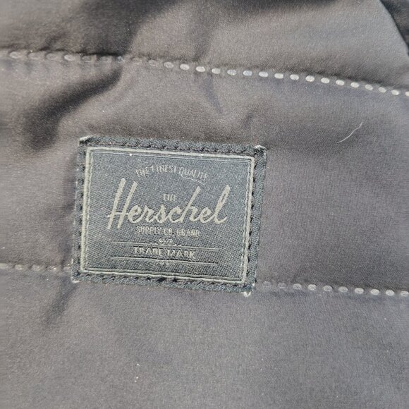 Herschel Mini Backpack Black Gold Trim Stitched - Picture 2 of 11